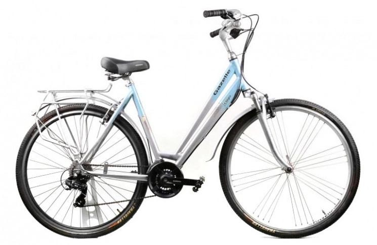 Гібридний велосипед Gazelle Cayo 28" M сіро-блакитний Б/В
