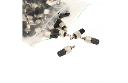 Ніпель DV Метал + пластик срiблястий VLT (144шт) AM (брендоване пакування)