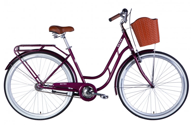 Велосипед ST 28" Dorozhnik RETRO Velosteel рама-19" малиновий 2025