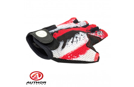 Перчатки Author Junior X6, размер M, красно-белые