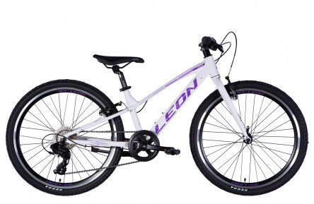 Велосипед AL 24" Leon JUNIOR Vbr CS рама-12" білий з бузковим 2025