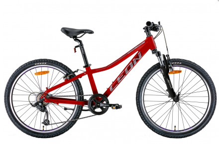 Велосипед 24" Leon JUNIOR AM Vbr 2022 (червоний з сірим)