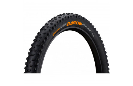 Покрышка бескамерная Continental Der Baron Projekt 27.5"x2.6, черная, складная, ProTection Apex, Skin