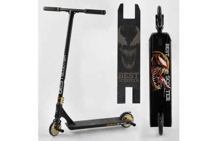 Самокат трюковий 71383 Best Scooter "SIMBIOTE" HIC-система, ПЕГИ, алюміній, колеса 120 мм PU, кермо - 57 см