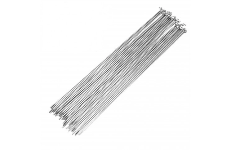 Спиці Remerx 14G/2 мм, 300 мм, сталь, срібляста (100шт./уп.)
