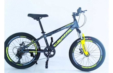 Дитячий спортивний велосипед 20’’ Corso «CRANK» CR-20699 (1) сталева рама, обладнання Shimano Revoshift RV-100, 7 швидкостей, зібран на 75