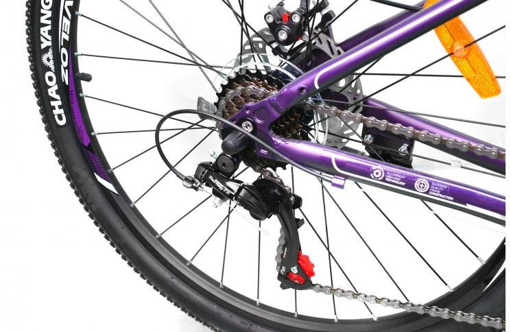 Велосипед Veloz MarLen 6.1 2024 26" 15" темно-фіолетовий з білим
