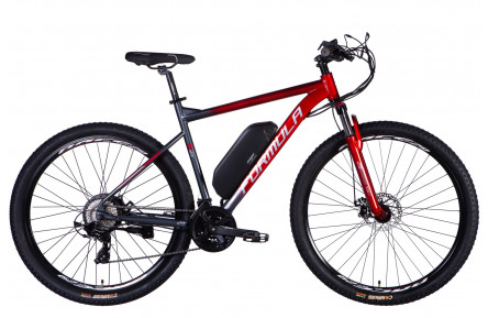 Велосипед с электроприводом Formula eF-1 DD CS 29" AL 21" 48B 12.5А*ч 500Вт красно-серебристый YS 9018 2025