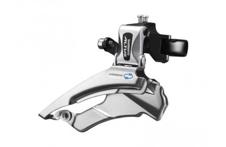 Перемикач передій SHIMANO Altus FD-M313 42T 34,9мм(адаптер 31,8) срiблястий з чорним