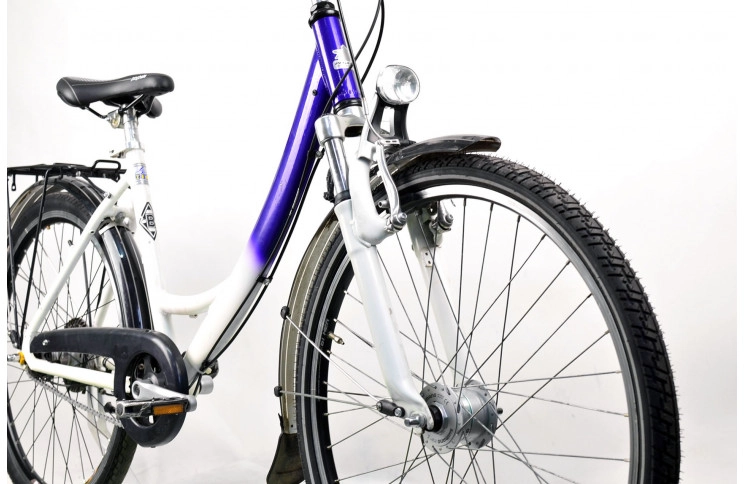 Городской велосипед Pegasus Bit 26" S бело-фиолетовый Б/У
