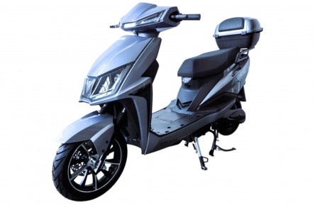 Электрический мопед Corso Fire FR-320107 (1800Вт графеновый 72В 32Ач) 12"/10" серый