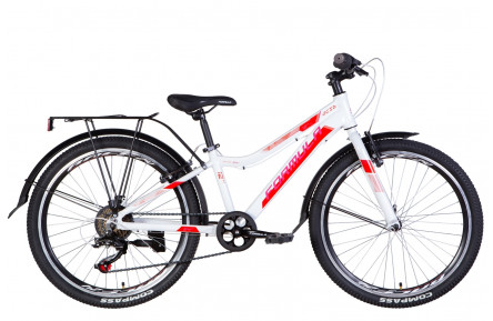 Велосипед AL 24" Formula ACID Vbr рама с багажником зад St, с крылом Pl 2022 (черно-красный)