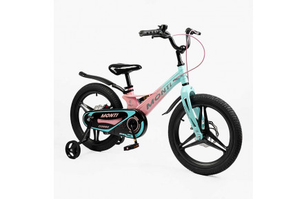 Велосипед 18" дюймів 2-х колісний Corso «Monti» MT-18110 (1) МАГНІЄВА РАМА, ЛИТІ ДИСКИ, ДИСКОВІ ГАЛЬМА, зібран на 75
