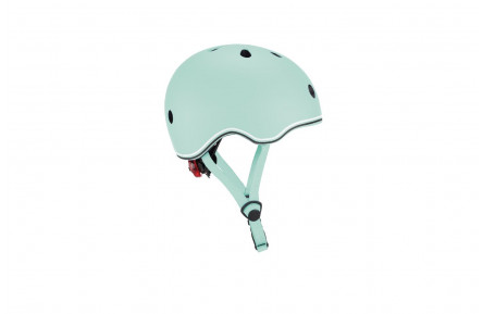 Шлем защитный детский GLOBBER GO UP LIGHTS, пастельный зеленый, с фонариком, 45-51см