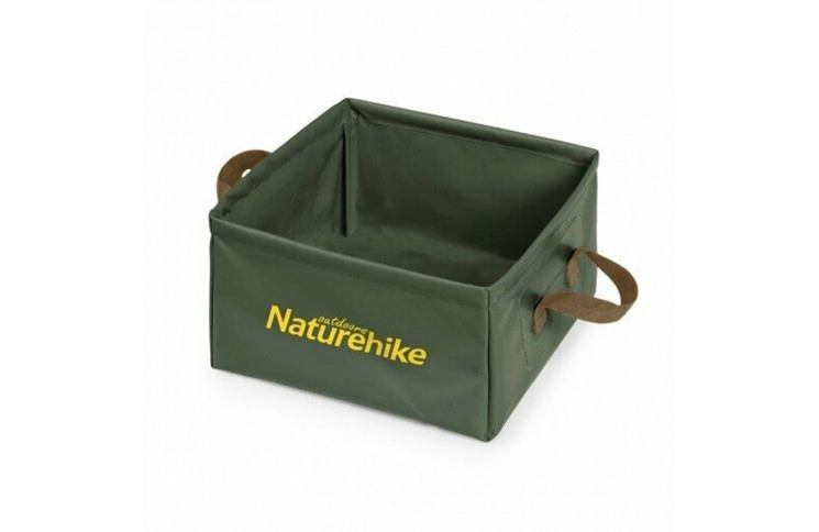 Складаний контейнер для води з ПВХ Naturehike Square bucket 13л army green NH19SJ007