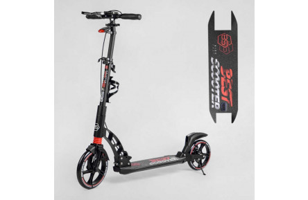 Самокат двухколесный "Best Scooter" 60054-R ФАРА, колеса PU 230/200мм, 2 амортизатора