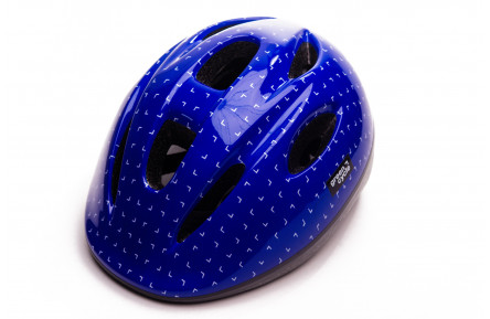 Шлем детский Green Cycle FLASH размер 50-54см сине-белый лак