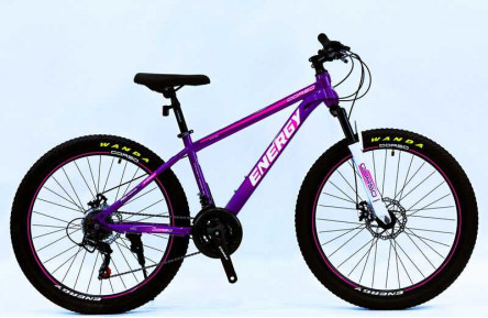 Велосипед Corso ENERGY EN-26321 26" 15" фіолетово-білий, обладнання Shimano 21 швидкість