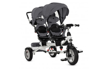 Дитячий триколісний велосипед MT 1004DUOS-2 сірий