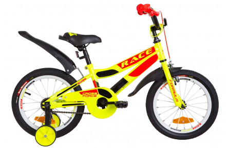 Детский велосипед Formula Race 2019 16" 9" желтый