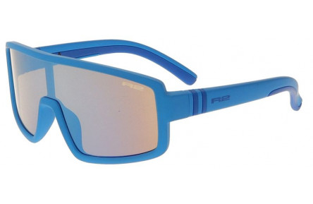 Окуляри дитячі R2 INVADER blue (TPEE), лінза brown, покриття blue/white fake revo, кат. 2