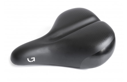 Сідло Green Cycle Comfort 227, сталеві рейли, чорне