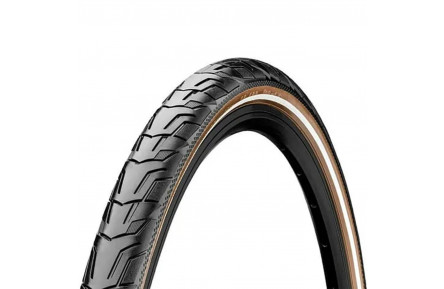 Покрышка Continental Ride City 28" | 700 x 47C (45C) черная/коричневая, не сложная, светоотражающая