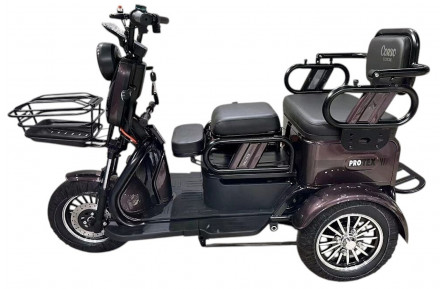 Електричний трицикл Corso PROTEX (1000Вт, 72В, 23 Аг) 10" бордовий
