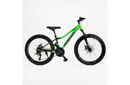 Велосипед Corso GRAVITY 24" GR-24558 алюминий 12"