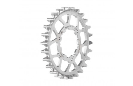 Задня зірка Gates Carbon Drive CDX Enviolo 9-Spline MY25 з нержавіючої сталі 26T, срібна