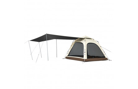 Намет тримісний автоматичний із тентом Naturehike Ango CNK2550WS010, L, коричневий