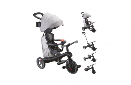Велосипед дитячий GLOBBER серії EXPLORER TRIKE 4в1 DELUXE PLAY, чорно-сірий, до 20кг, 3 кол