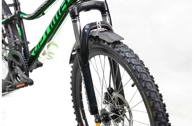 Подростковый велосипед Optima Blackwood 24" XS черно-зелёный Б/У