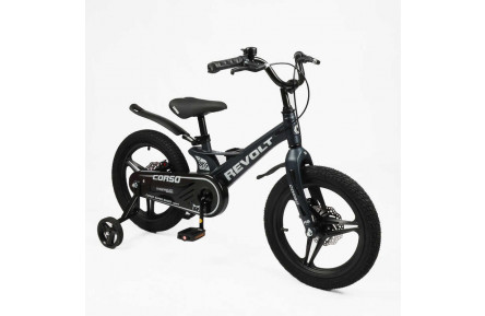 Велосипед 16" дюймів 2-х колісний Corso «Revolt» RV-16200 (1) МАГНІЄВА РАМА, ЛИТІ ДИСКИ, ДИСКОВІ ГАЛЬМА, зібран на 75