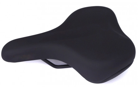 Седло Green Cycle GCS-2601, 270мм x 190мм, стальные рейлы, черное