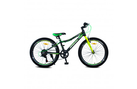 Велосипед Sparto Polo V-br 24" 12" черно-зелено-желтый