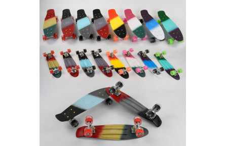 Скейт Пенни борд С 40309 Best Board, ВЫДАЕТСЯ ТОЛЬКО МИКС ВИДОВ, СВЕТ, доска = 56 см, колеса PU d = 6 см, 8 цветов