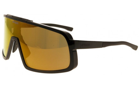 Окуляри R2 REVEL black (TR90), лінза brown, покриття gold full revo, кат. 3