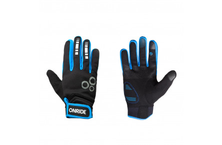 Перчатки Onride Pleasure 20, Soft-shell, Velcro, черно-синие, M