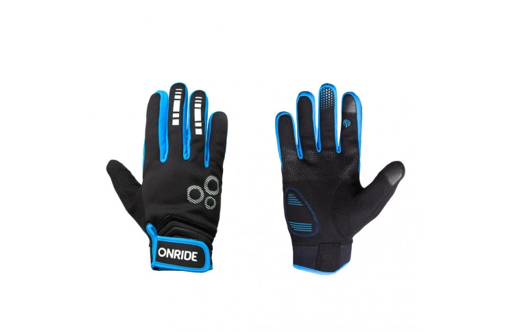 Перчатки Onride Pleasure 20, Soft-shell, Velcro, чорно-сині, M