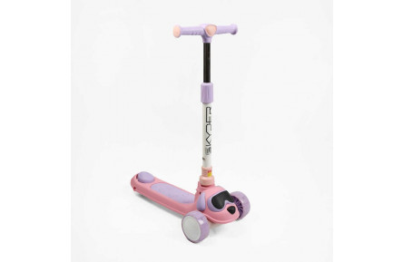 Самокат триколісний "Skyper" CS-041/16 (6) колеса PU 125х40мм зі світлом, музика та підсвічування платформи, кермо складне, в коробці