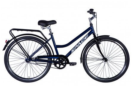 Велосипед ST 26" SPACE VOYAGER (049) тормозная рама- " с багажником задн St с крылом St 2024 (синий) 