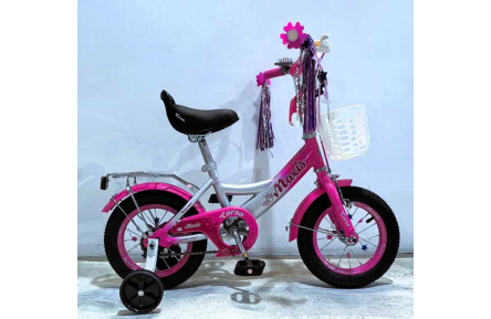 Велосипед 12" дюймів 2-х колісний "CORSO" MAXIS MX-34194 (1) ручне гальмо, дзвіночок, сидіння з ручкою, додаткові колеса, ЗІБРАНИЙ НА 75 у коробці