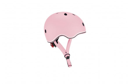 Шлем защитный детский GLOBBER GO UP LIGHTS, пастельный розовый, с фонариком, 45-51см