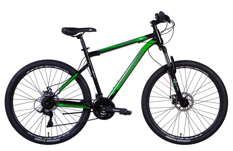 Велосипед 27.5" Discovery TREK 2024 (чорно-зелений ) 