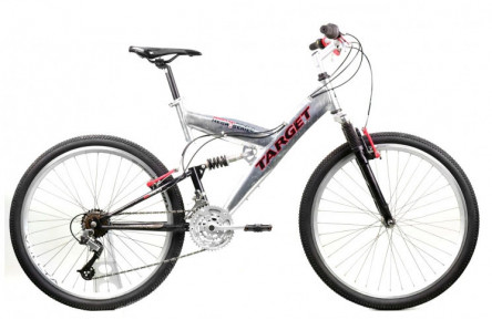 Двопідвісний велосипед Target Mega 26" L сріблясто-чорний Б/В