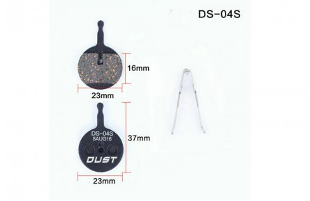 Колодки гальмiвнi полуметал пiд дисковi гальма DUST DS-04S 
Пiдходе пiд дисковi гальма Shimano AVID BB5