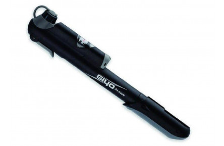 Насос мини телескоп. GIYO GP-63S с манометром алюминий. в пластике AV/FV (80psi) с Т-ручкой (черный)