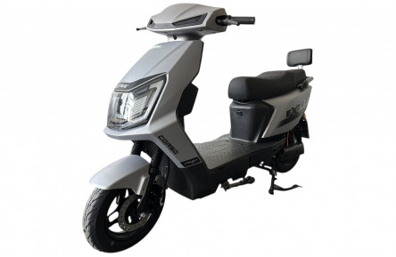 Электрический мопед Corso Extra XT-114078 (1200Вт литий-железо-фосфатный 64В 30Ач) 10" светло-серый