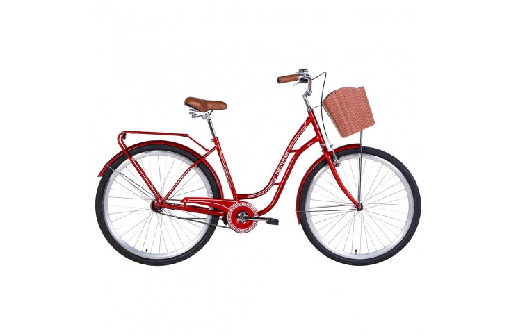Городской велосипед Dorozhnik Obsidian 2021 28" 195" рубиновый